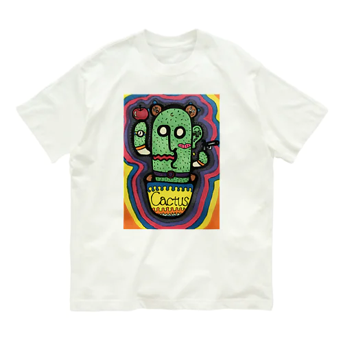 サボテンくん✌️ オーガニックコットンTシャツ