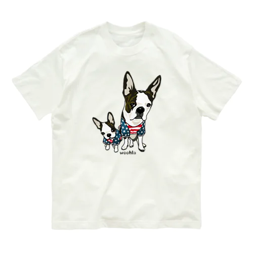 アメリカンなボストンテリア Organic Cotton T-Shirt