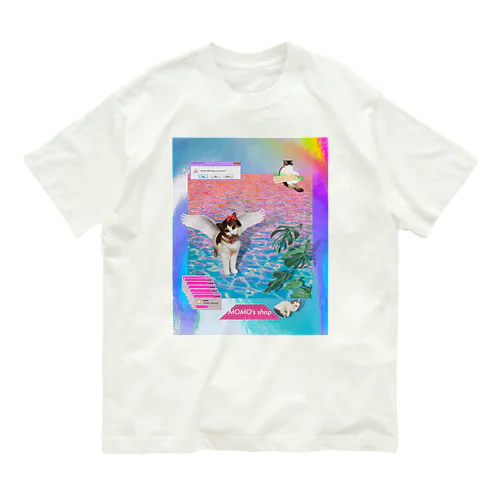 vintage vaporwave オーガニックコットンTシャツ