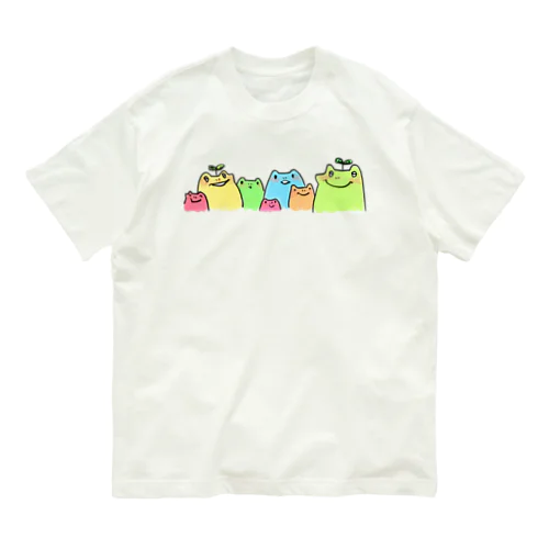 かえるもりもりのやつ Organic Cotton T-Shirt