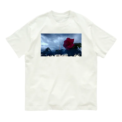 曇り空に咲く オーガニックコットンTシャツ