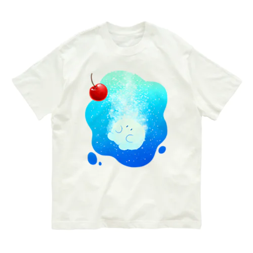 溶けゆくクリームソーダちゃん（ブルー） Organic Cotton T-Shirt