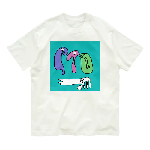 ネコ オーガニックコットンTシャツ