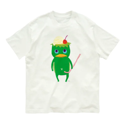 おばけTシャツ＜クリームソーダになりたい河童・大＞ Organic Cotton T-Shirt