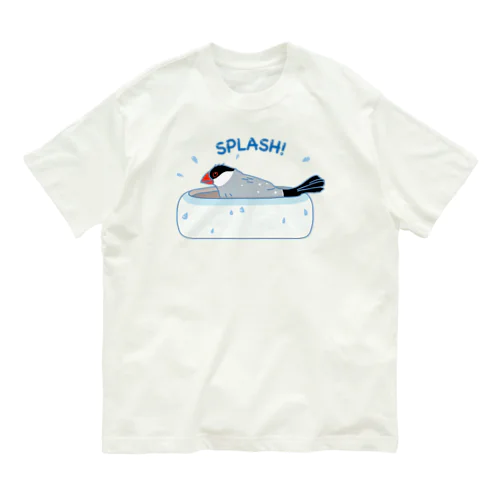 水浴び文鳥 オーガニックコットンTシャツ