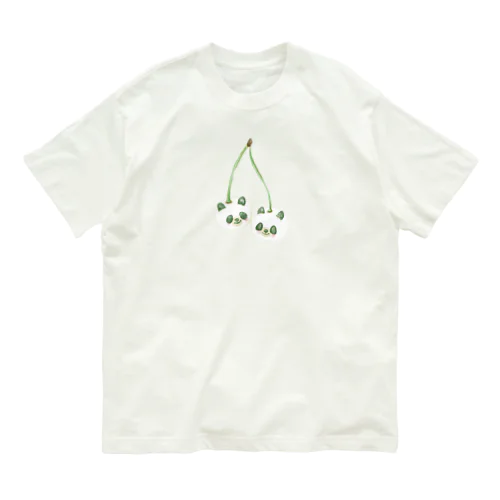 双子パンダちゃん オーガニックコットンTシャツ