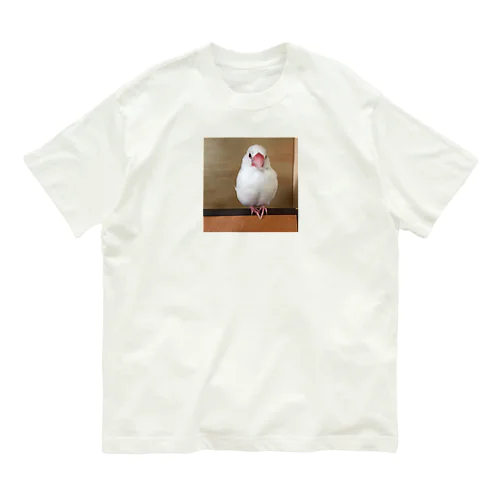 白文鳥のおもちさん Organic Cotton T-Shirt