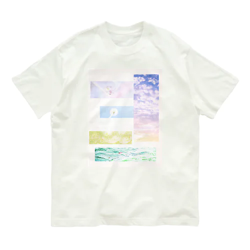 ブロック オーガニックコットンTシャツ