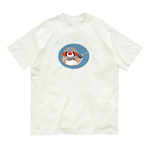 キンカチョウもしゃもしゃ Organic Cotton T-Shirt