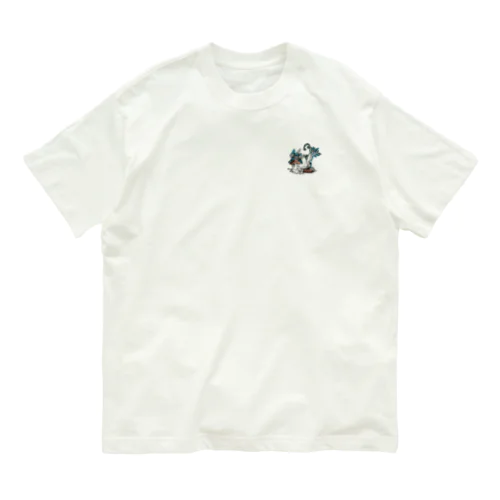 山菜たちの井戸端会議 オーガニックコットンTシャツ