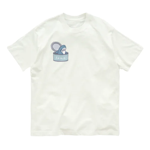 サメの缶詰ワンポイント Organic Cotton T-Shirt