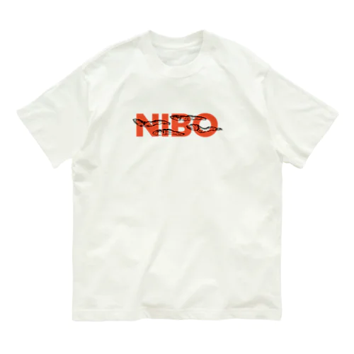 NIBO4-RED オーガニックコットンTシャツ