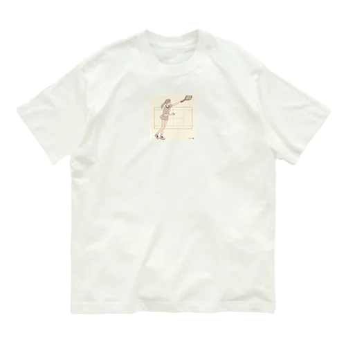 テニス部の女の子 オーガニックコットンTシャツ