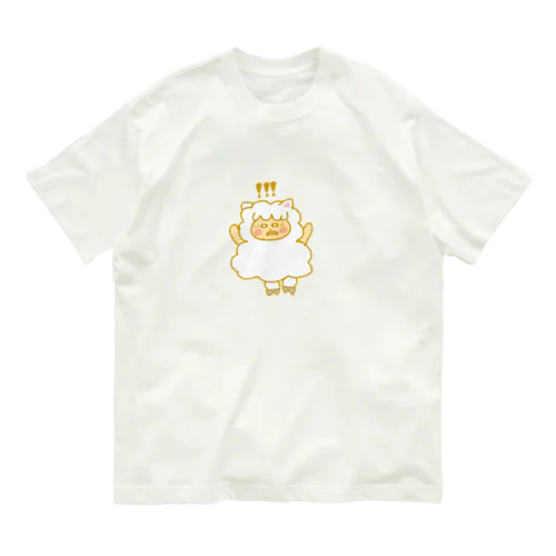 驚きもふもふ羊 オーガニックコットンTシャツ