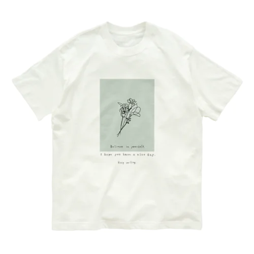 bouquet green オーガニックコットンTシャツ