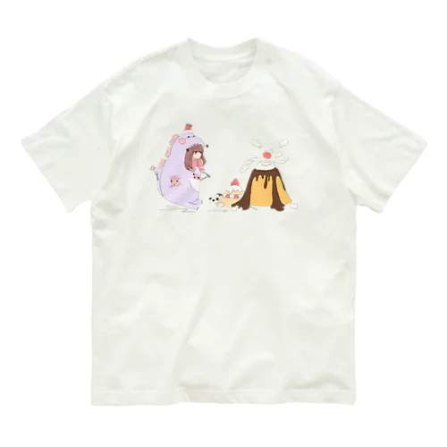 ガオガオおと星人🦖 オーガニックコットンTシャツ