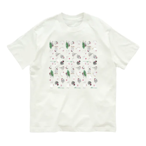 たっぷり文鳥ちゃん【まめるりはことり】 Organic Cotton T-Shirt