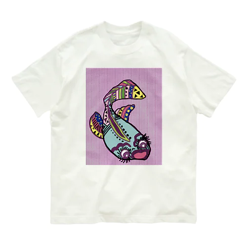 魚かなサカナ オーガニックコットンTシャツ