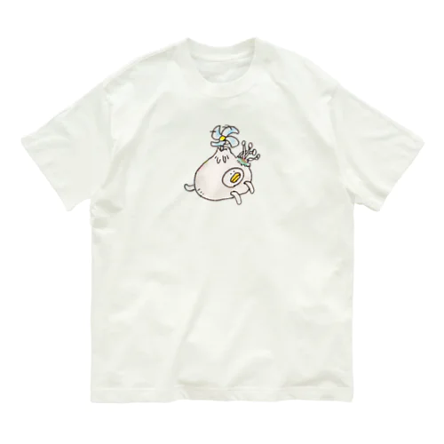 カビちゃった肉まんヘリ オーガニックコットンTシャツ