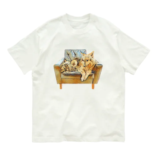 むくむに　- くつろぎver. - Organic Cotton T-Shirt