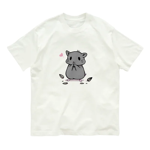 はむすたー(クロクマ) オーガニックコットンTシャツ