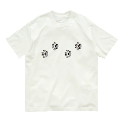 猫のあしあと2(ヨコ) Organic Cotton T-Shirt