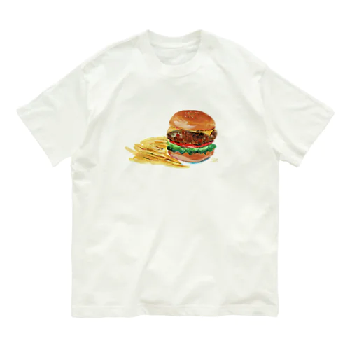 ハンバーガー オーガニックコットンTシャツ
