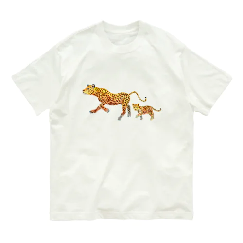 ジャガー親子 オーガニックコットンTシャツ