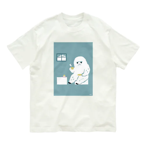 未確認Tシャツ＜家でティーするイエティ＞ Organic Cotton T-Shirt