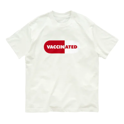 ワクチン接種済 vaccinated オーガニックコットンTシャツ