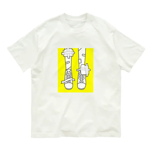 暴力に程近い白 Organic Cotton T-Shirt