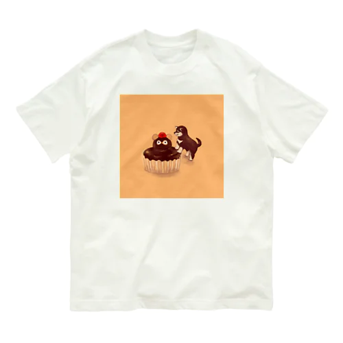 柴犬とたぬきケーキ Organic Cotton T-Shirt