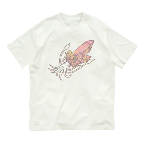 鉱イカ【赤】 Organic Cotton T-Shirt