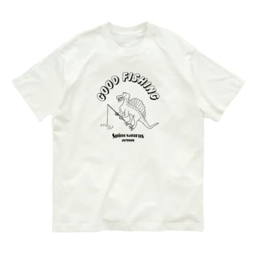 グッドフィッシング(スピノサウルスBLACK) オーガニックコットンTシャツ