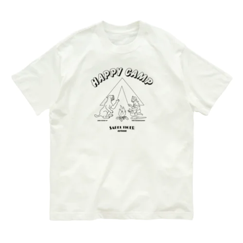 HAPPY CAMP（サーベルタイガーとネアンデルタール人） Organic Cotton T-Shirt