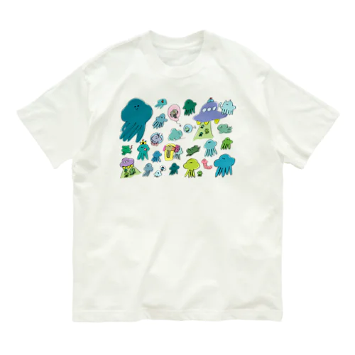 うちゅうじんわんさか オーガニックコットンTシャツ