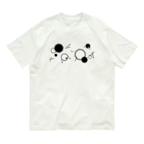 【ドラムの日2022】ドラムごろごろ　黒 Organic Cotton T-Shirt