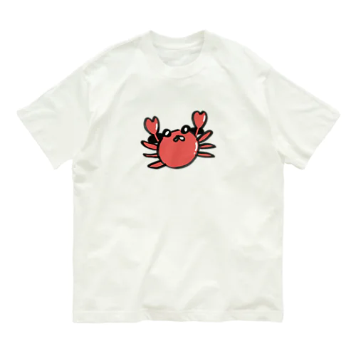 カニ(犬)。 オーガニックコットンTシャツ