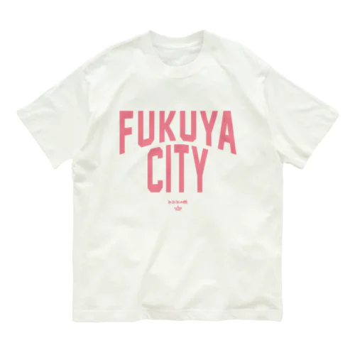 『シュシュシュの娘』FUKUYA CITYグッズ ピンク Organic Cotton T-Shirt