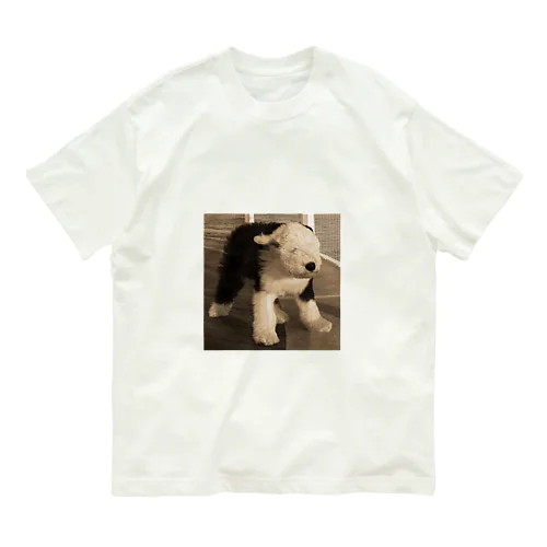 風に立ち向かう子犬 Organic Cotton T-Shirt