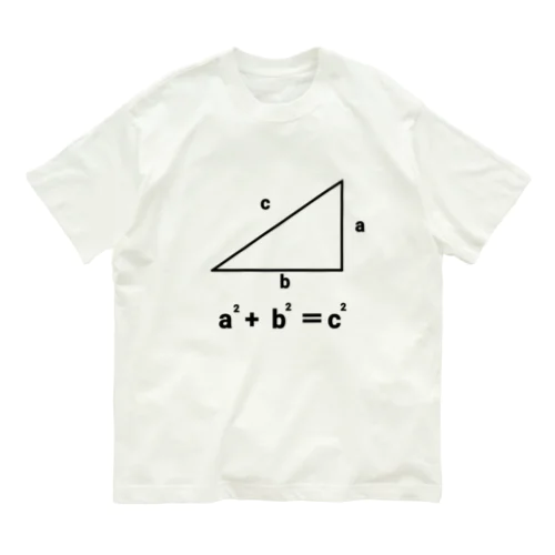 直角三角形 オーガニックコットンTシャツ