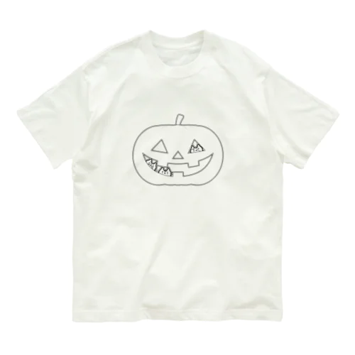 かぼちゃにゃ(モノトーン) Organic Cotton T-Shirt