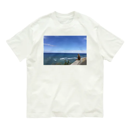 Hawaiianフォトスリーブ オーガニックコットンTシャツ