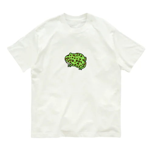 ベルツノガエル（緑） オーガニックコットンTシャツ