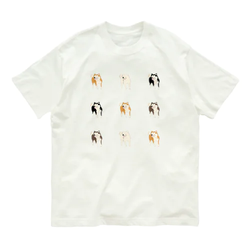 楽しそうな柴犬Tシャツ オーガニックコットンTシャツ