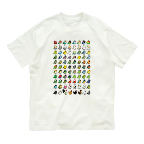 Chubby Bird 鳥さん大集合 Organic Cotton T-Shirt