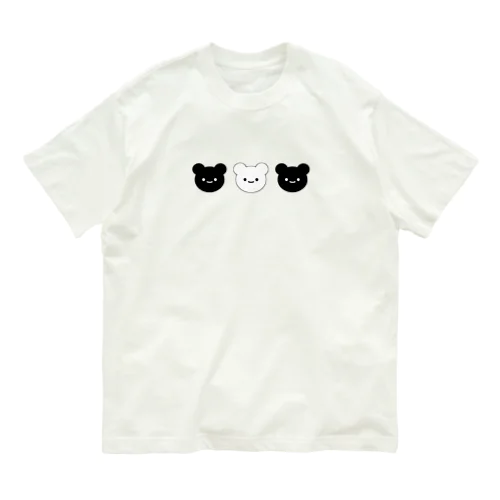 しろくろくまくん オーガニックコットンTシャツ