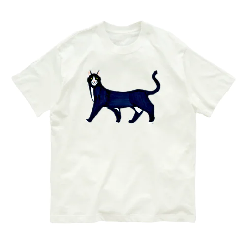 ハチワレねこ オーガニックコットンTシャツ