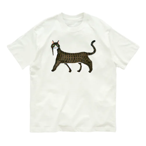 きじしろねこ オーガニックコットンTシャツ