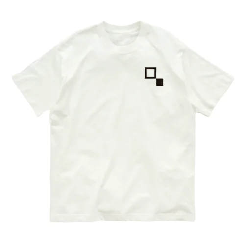カラーブロッキング　Only black. Organic Cotton T-Shirt